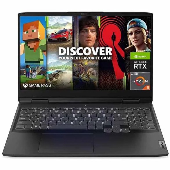 لپ تاپ گیمینگ لنوو ایدیاپد15  ram:16 -ssd:512GB cpu:ryzen5 gpu:4GB RTX 3050  laptop lenovo ideapadgaming15